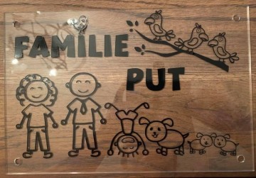 Naambord transparant